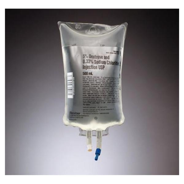 Dex 5/Sod Cl 0.33% IV Injection Solution Viaflex 500 DEHPfr Strl Plstc Cntnr Bg, 24 EA/CA